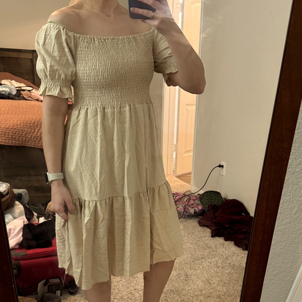 Smocked dress.